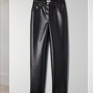 Aritzia Wilfred Vegan Leather Melina Pants